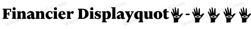 Financier Displayquot;字体转换